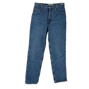 Plow And Hearth Vintage 90s Polartec Fleece Lined Jeans High Rise Size 8 Warm